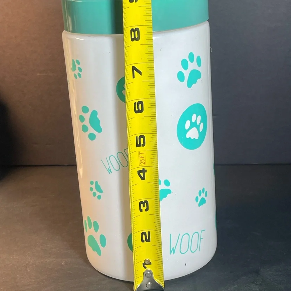 8.75” Tall Glass Cat Treat Container